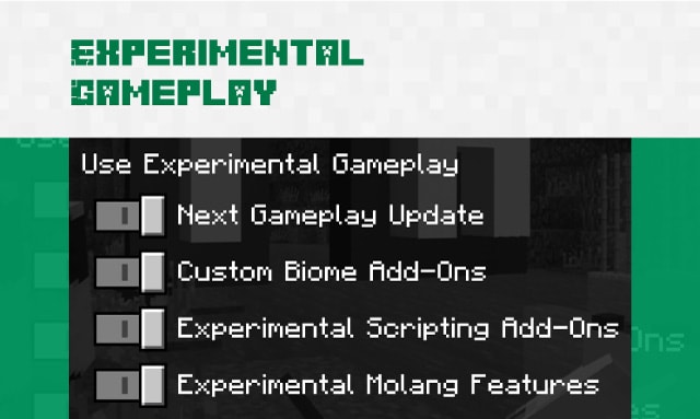 More Experimental Gameplay settings