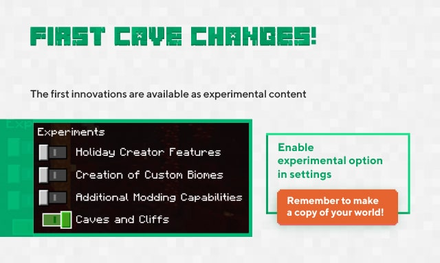 List of Cave Changes