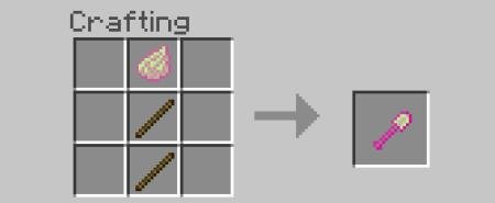 Recipe for crafting a shovel from a new ore