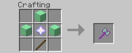 Recipe for crafting a battle ax using new ore