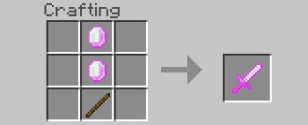 Recipe for crafting a sword from a new ore