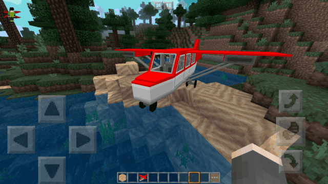 The red plane almost fell into the river