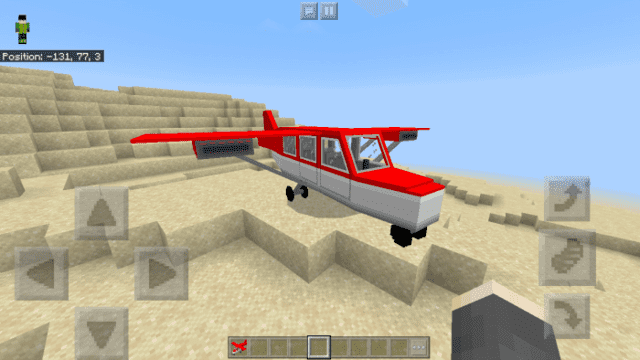 Red plane in the desert