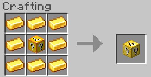 Crafting a golden block of luck