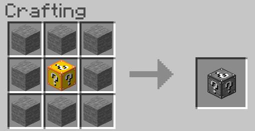 Crafting a stone block of luck