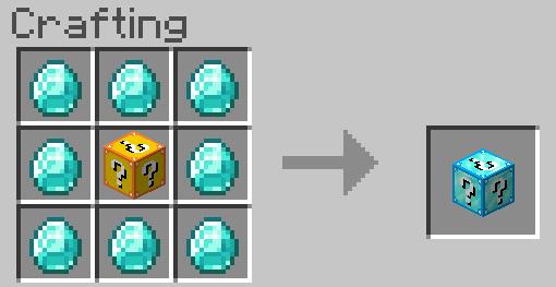 Crafting a diamond block of luck