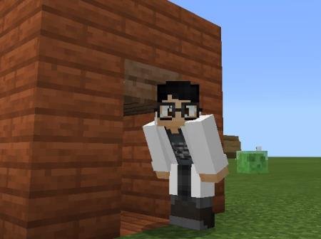 Character skin with glasses
