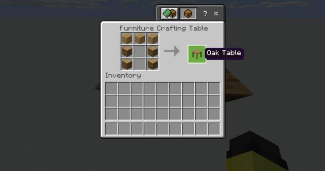 Table crafting recipe