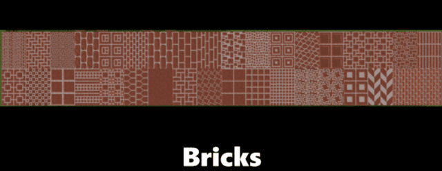 Brick with completely different textures