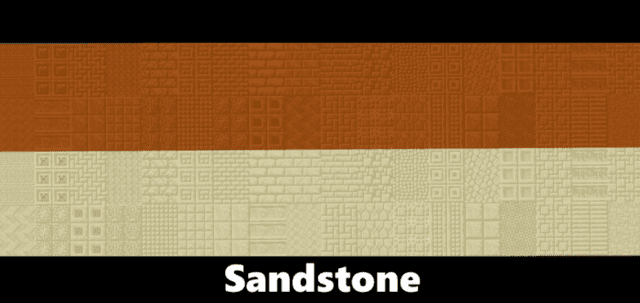 Sandstones that were processed in a stone cutter