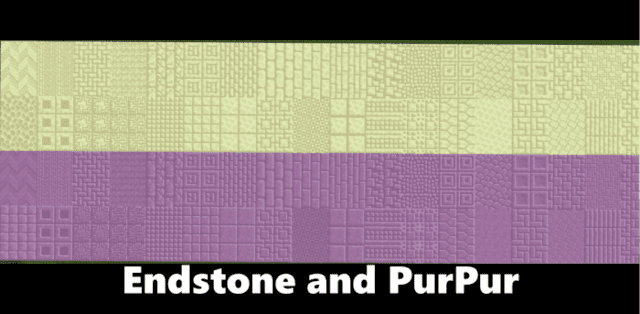 Endstone and purple blocks - possible appearance after stonecutting