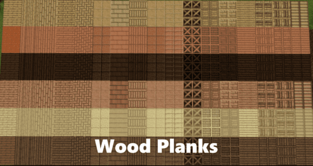 Finished look of all wood planks