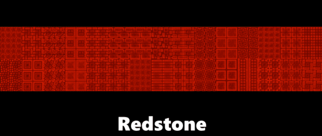 Line of redstone blocks with interesting block handling