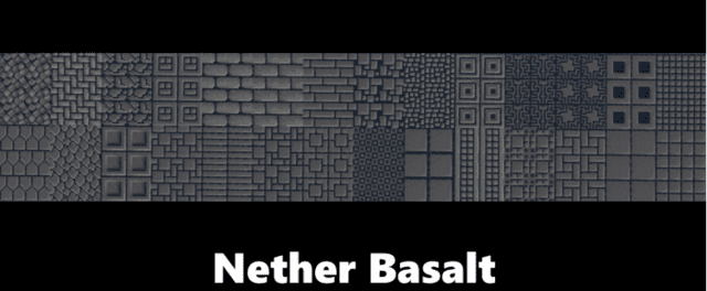 Nether basalt with interesting patterns after stonecutting