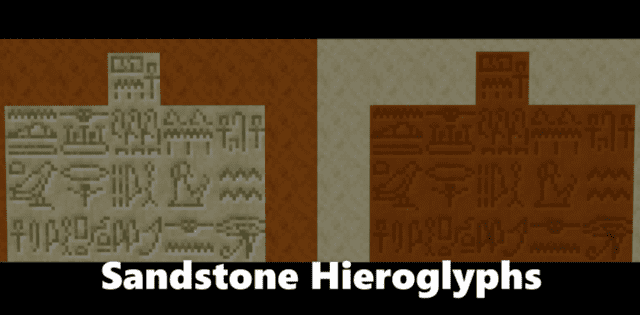 Sandstones with ancient hieroglyphs