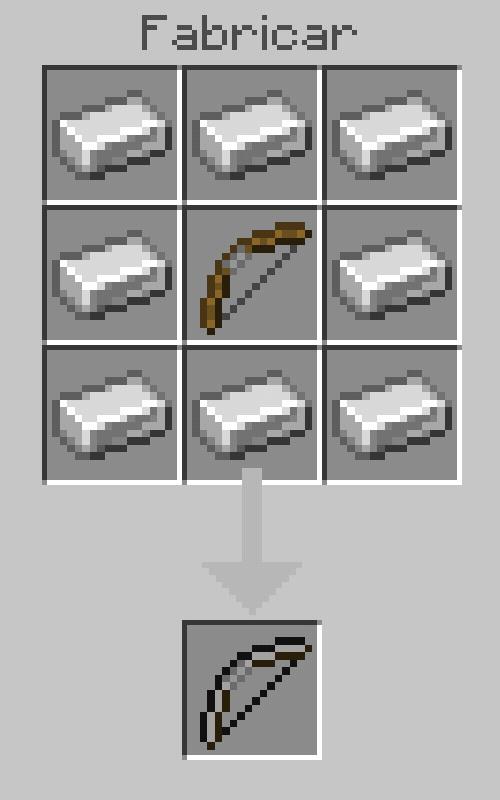 Recipe for crafting an iron bow