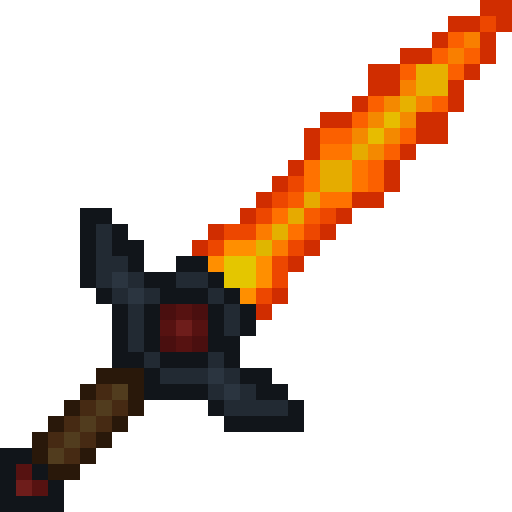 Flaming sword
