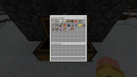 Items in the inventory that the player managed to get by killing 20 people in Minecraft