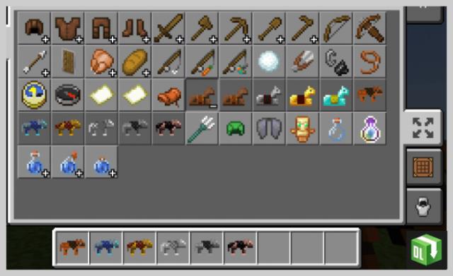 Expansion items in the creative inventory