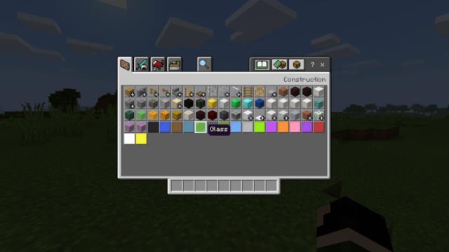 Obtaining items in the creative inventory