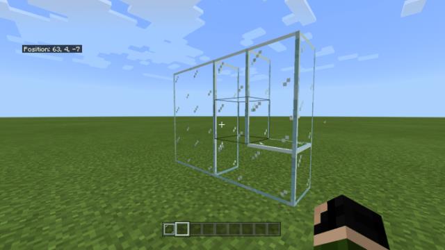 Invisible detectors inside glass blocks