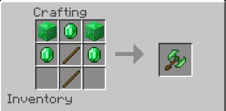 Emerald battle ax craft