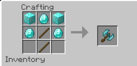 Diamond battle ax craft