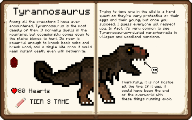 Description of tyrannosaurus in the book