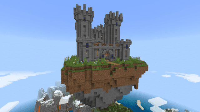Island with a castle
