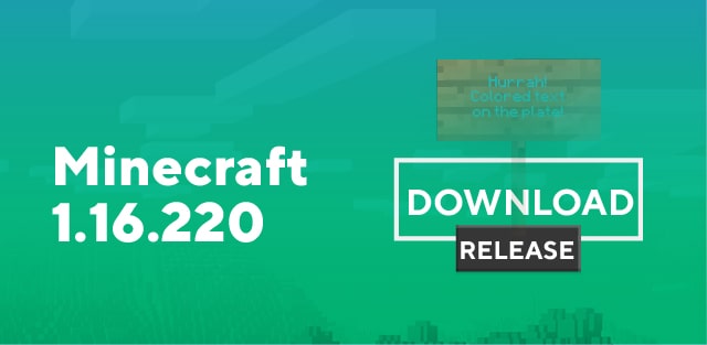 How to download Minecraft 1.16.220 bedrock update