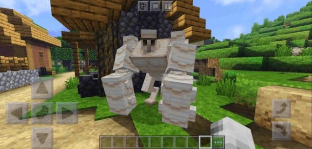 Armored golem in the village