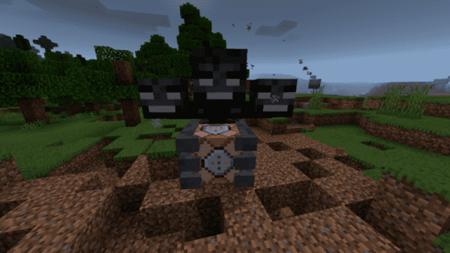 Wither transformation process under the influence of the command block