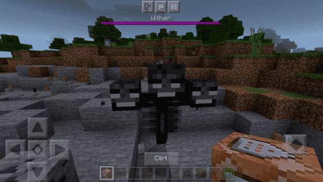 The player gives the wither a command block
