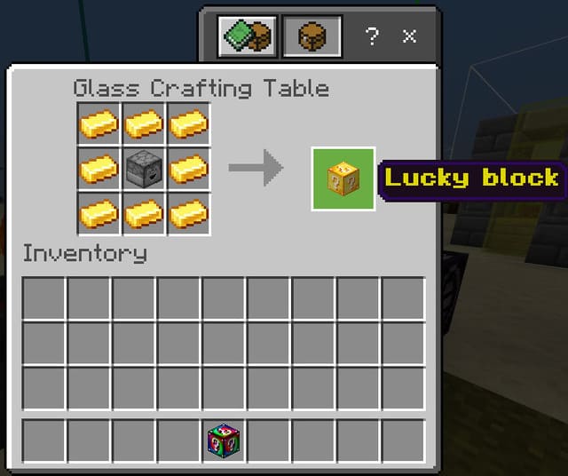 Crafting Lucky Block