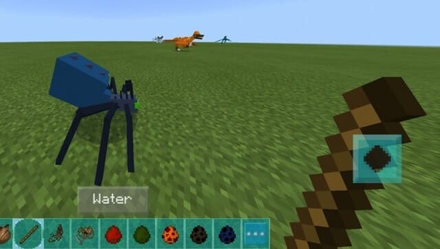 Water beetle next to the player