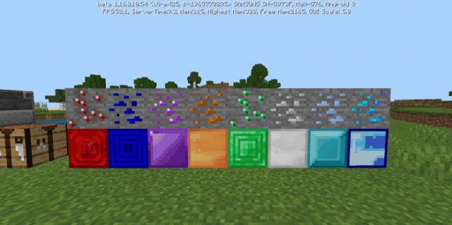 Blocks from different ores